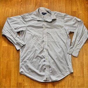 Lanesboro Men's Casual classic Checkered Shirt - Black, and White n blue